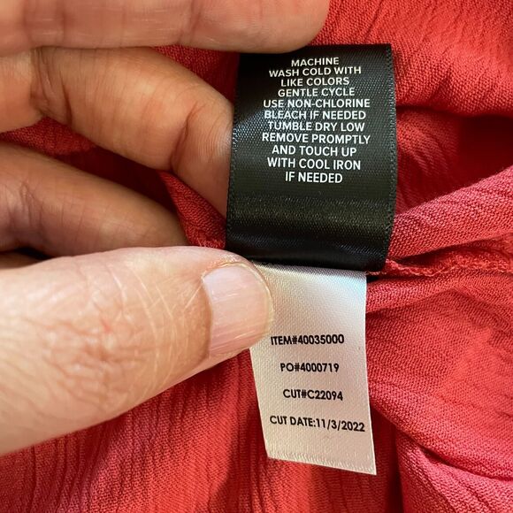 Torrid Women's Coral Boho Embroidered Ruffle‎ Trim Blouse Size 2X Relaxed Career - Picture 14 of 15